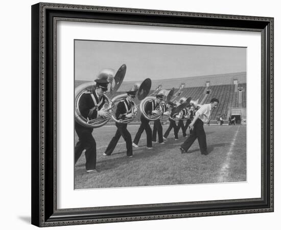 Marching Band Going Through Their Routines During Bands of America-Alfred Eisenstaedt-Framed Photographic Print