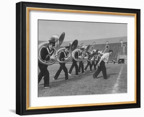 Marching Band Going Through Their Routines During Bands of America-Alfred Eisenstaedt-Framed Photographic Print