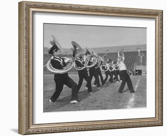 Marching Band Going Through Their Routines During Bands of America-Alfred Eisenstaedt-Framed Photographic Print