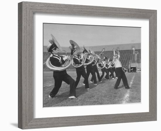 Marching Band Going Through Their Routines During Bands of America-Alfred Eisenstaedt-Framed Photographic Print