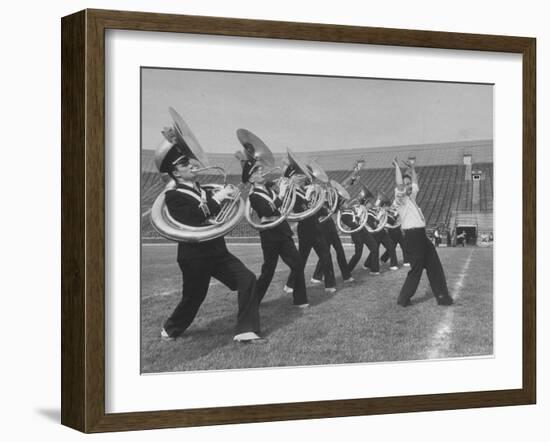 Marching Band Going Through Their Routines During Bands of America-Alfred Eisenstaedt-Framed Photographic Print