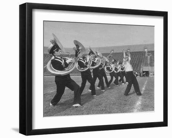 Marching Band Going Through Their Routines During Bands of America-Alfred Eisenstaedt-Framed Photographic Print