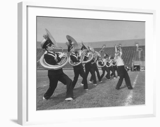 Marching Band Going Through Their Routines During Bands of America-Alfred Eisenstaedt-Framed Photographic Print