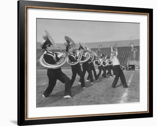 Marching Band Going Through Their Routines During Bands of America-Alfred Eisenstaedt-Framed Photographic Print