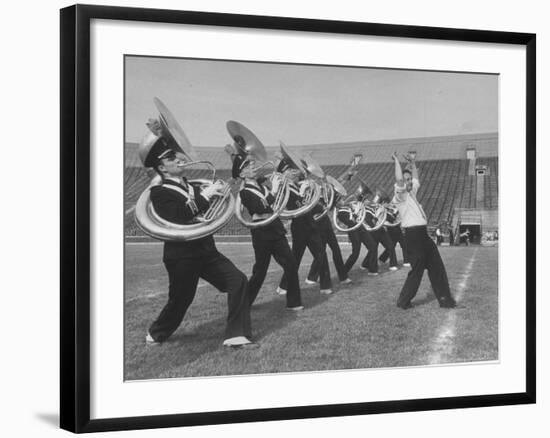 Marching Band Going Through Their Routines During Bands of America-Alfred Eisenstaedt-Framed Photographic Print