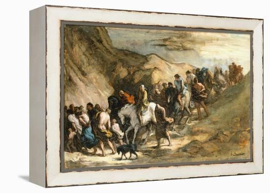 Marching Crowd-Honore Daumier-Framed Premier Image Canvas