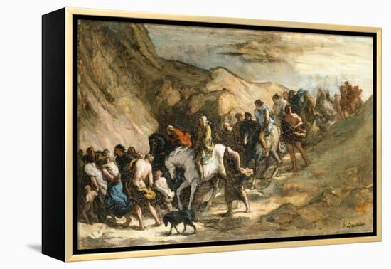 Marching Crowd-Honore Daumier-Framed Premier Image Canvas