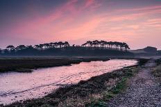 Timelapse Sunset and Blur Water at Atlantic Rocky Beach in Wembury Devon, Uk-Marcin Jucha-Photographic Print