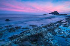 Rock Formation at Jurrassic Coast Beach in Dorset, UK, Long Exposure-Marcin Jucha-Photographic Print