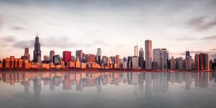 Sunrise At Chicago-Marcin Kopczynski-Photographic Print