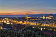 Panoramic view of Florence at sunset, Tuscany, Italy, Europe-Marco Brivio-Photographic Print