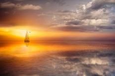 Sail and sunset-Marco Carmassi-Photographic Print