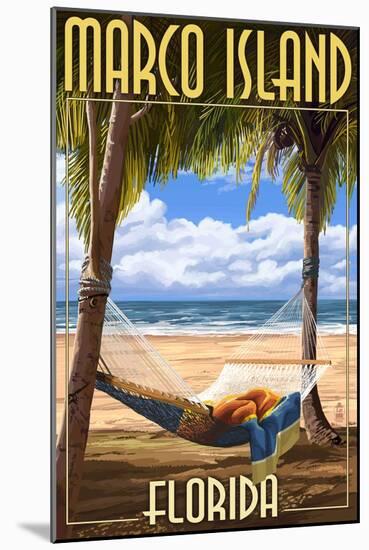 Marco Island, Florida - Hammock Scene-Lantern Press-Mounted Art Print