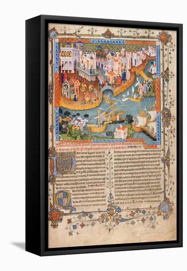 Marco Polo?S Departure from Venice in 1271 (From Marco Polo?S Travel), Ca 1400-null-Framed Premier Image Canvas