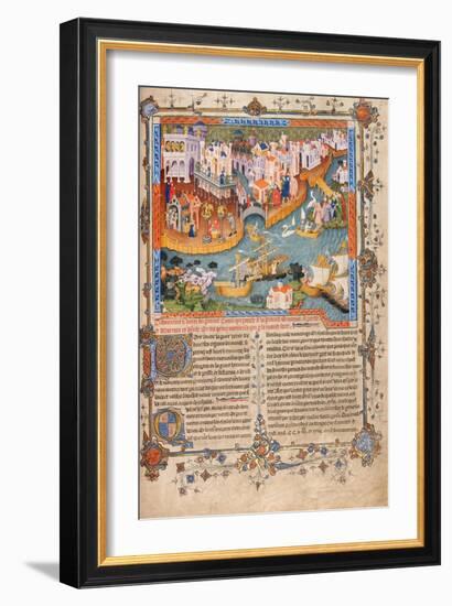 Marco Polo?S Departure from Venice in 1271 (From Marco Polo?S Travel), Ca 1400-null-Framed Giclee Print