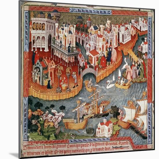 Marco Polo Sailing from Venice in 1271-null-Mounted Giclee Print