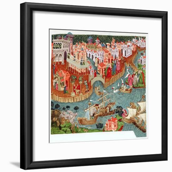 Marco Polo, Venetian merchant and explorer, 14th century. Artist: Unknown-Unknown-Framed Giclee Print