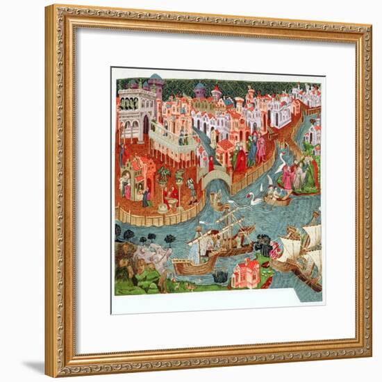 Marco Polo, Venetian merchant and explorer, 14th century. Artist: Unknown-Unknown-Framed Giclee Print