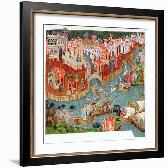 Marco Polo, Venetian merchant and explorer, 14th century. Artist: Unknown-Unknown-Framed Giclee Print