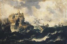 Ships in a Gale, C.1705-08-Marco Ricci-Framed Giclee Print