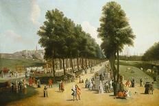 A Wooded Landscape with Gentlemen in a Carriage on a Road-Marco Ricci-Giclee Print
