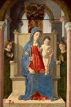 La Vierge Avec Un Lys (Avec L'enfant Jesus Sur Un Trone, Entoure De Deux Anges) - Virgin with a Lil-Marco Zoppo-Framed Giclee Print