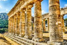 Greek Temple of Segesta-marcorubino-Framed Premier Image Canvas