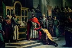 The Oath of Santa Gadea, El Cid Campeador (C.1043-99) Extracts Oath from Alfonso VI (C.1040-1109)-Marcos Hiraldez De Acosta-Giclee Print