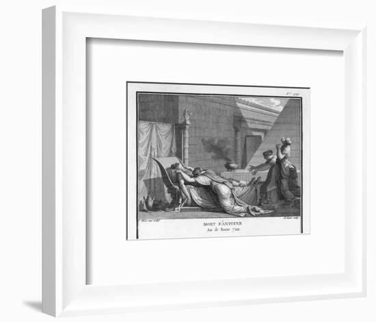 Marcus Antonius Believing Cleopatra Dead Kills Himself to Cleopatra's Distress-Augustyn Mirys-Framed Art Print