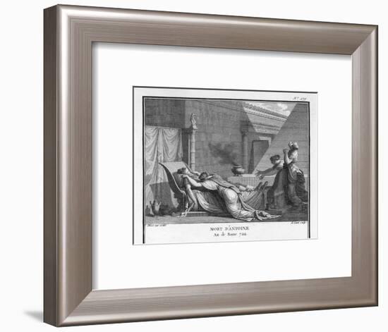 Marcus Antonius Believing Cleopatra Dead Kills Himself to Cleopatra's Distress-Augustyn Mirys-Framed Art Print