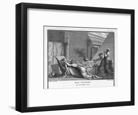 Marcus Antonius Believing Cleopatra Dead Kills Himself to Cleopatra's Distress-Augustyn Mirys-Framed Art Print