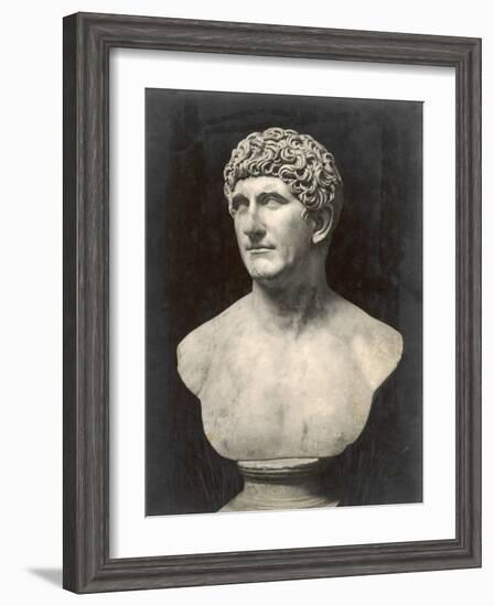 Marcus Antonius (Mark Anthony) Roman Statesman and Triumvir: Portrait Bust-null-Framed Premium Photographic Print