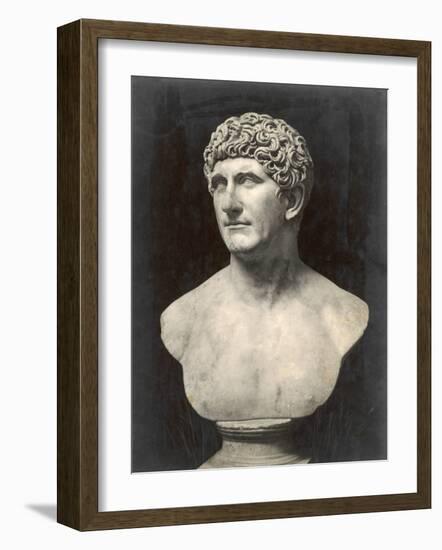 Marcus Antonius (Mark Anthony) Roman Statesman and Triumvir: Portrait Bust-null-Framed Premium Photographic Print