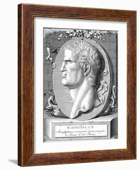 Marcus Vipsanius Agrippa (63-12 B), Roman Statesman and Naval and Military Commander-null-Framed Giclee Print