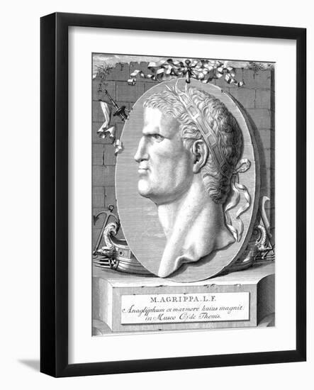 Marcus Vipsanius Agrippa (63-12 B), Roman Statesman and Naval and Military Commander-null-Framed Giclee Print