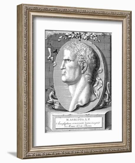 Marcus Vipsanius Agrippa (63-12 B), Roman Statesman and Naval and Military Commander-null-Framed Giclee Print