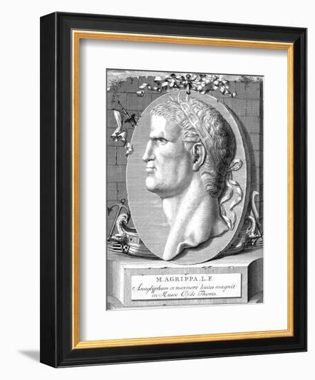 Marcus Vipsanius Agrippa (63-12 B), Roman Statesman and Naval and Military Commander-null-Framed Giclee Print