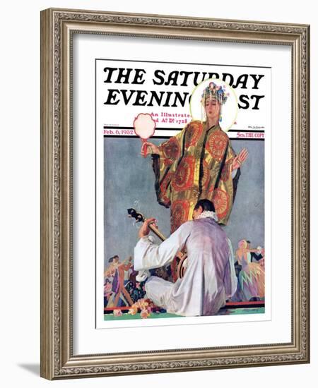 "Mardi Gras Ball," Saturday Evening Post Cover, February 6, 1932-John E. Sheridan-Framed Giclee Print