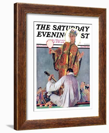 "Mardi Gras Ball," Saturday Evening Post Cover, February 6, 1932-John E. Sheridan-Framed Giclee Print