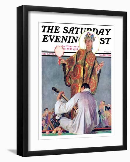 "Mardi Gras Ball," Saturday Evening Post Cover, February 6, 1932-John E. Sheridan-Framed Giclee Print