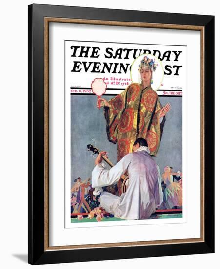 "Mardi Gras Ball," Saturday Evening Post Cover, February 6, 1932-John E. Sheridan-Framed Giclee Print