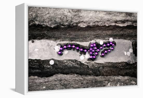 Mardi Gras Beads on Bourbon Street New Orleans-null-Framed Stretched Canvas