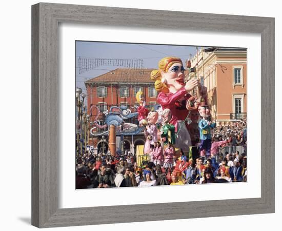 Mardi Gras Carnival Parade in Place Massena, Nice, Alpes Maritimes, Mediterranean, France-Ruth Tomlinson-Framed Photographic Print