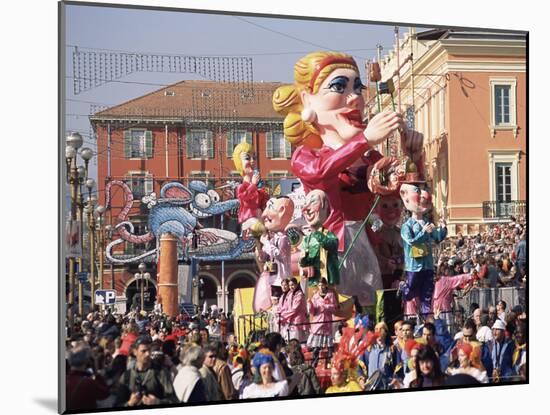 Mardi Gras Carnival Parade in Place Massena, Nice, Alpes Maritimes, Mediterranean, France-Ruth Tomlinson-Mounted Photographic Print