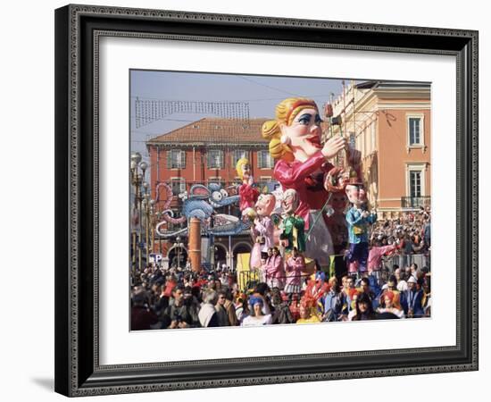 Mardi Gras Carnival Parade in Place Massena, Nice, Alpes Maritimes, Mediterranean, France-Ruth Tomlinson-Framed Photographic Print