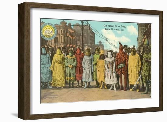 Mardi Gras Costumes, New Orleans, Louisiana-null-Framed Art Print