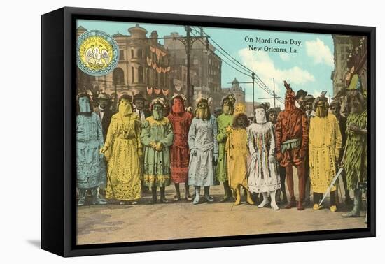 Mardi Gras Costumes, New Orleans, Louisiana-null-Framed Stretched Canvas
