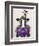 Mardi Gras Cow-Fab Funky-Framed Premium Giclee Print