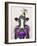 Mardi Gras Cow-Fab Funky-Framed Premium Giclee Print