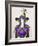 Mardi Gras Cow-Fab Funky-Framed Premium Giclee Print